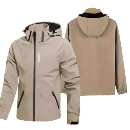 Waterproof Windproof Hooded Jacket For Men Women Outdoor Hiking Coat Spring Autumn Raincoat Custom Logo