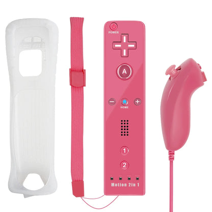 Nintendo Wii Trådlös Handkontroll 2-i-1 – Med/Utan MotionPlus, Silikonskål, Bluetooth, Wii/Wii U/Wii Mini