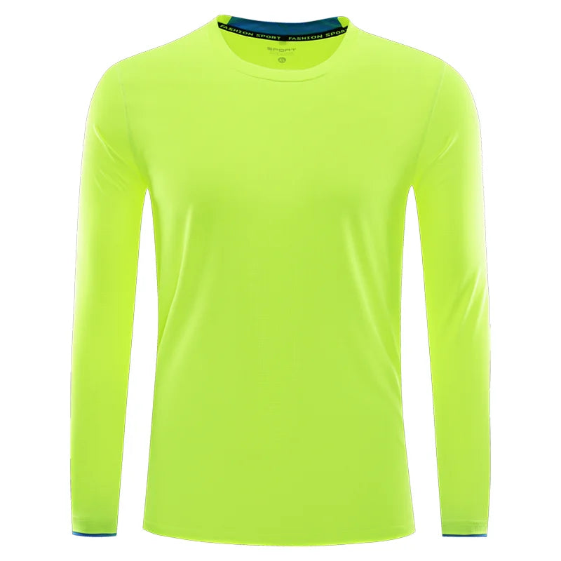 Långärmad Funktionströja med Eget Tryck eller Brodyr – Snabbtorkande Rund Hals Sport Unisex S–5XL (Asian)