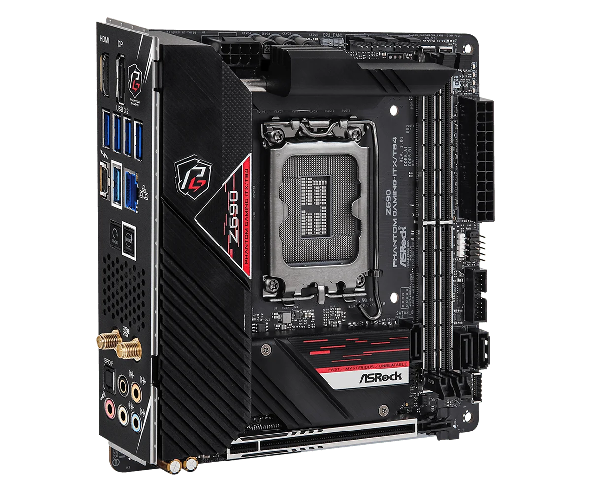 ASROCK Z690 Phantom Gaming-ITX/TB4 Mini‑ITX Motherboard Intel Z690 GA 1700 DDR5 M.2 96GB Wi-Fi 6E support 14900 14400 i5-14600