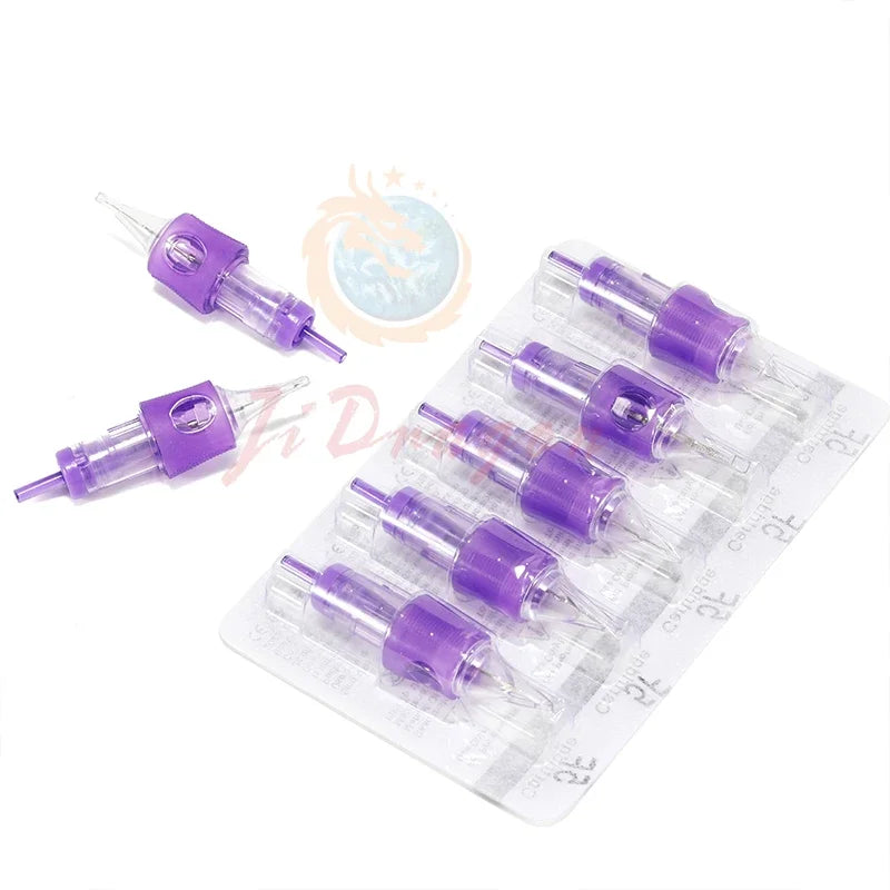 20pcs Professional Universal Tattoo Cartridge Needle Set Round Liner 0.18mm1RL Permanent Makeup Eyebrow Tattoo Machine Supplies
