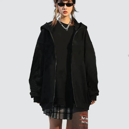 2025 New Fashion Zipper Hoodies Women/Men Fashion Long Sleeve Hooded Sweatshirt Casual Autumn Winter Sportwear Solid Clothes