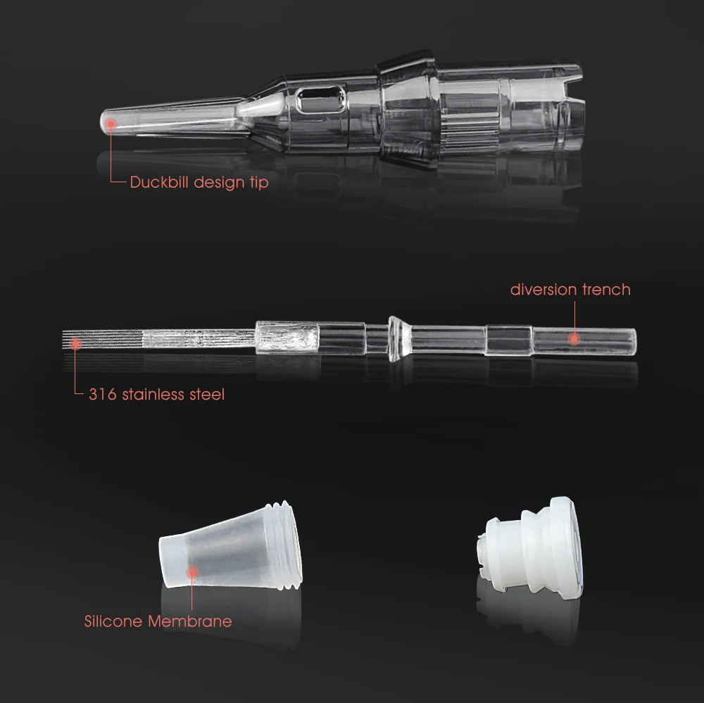 20pcs/Box Tattoo Needles Revolution Cartridge Curved Magnum Shader 0.16/0.18/0.3/0.35mm Tattoo Cartridges for Permanent Makeup