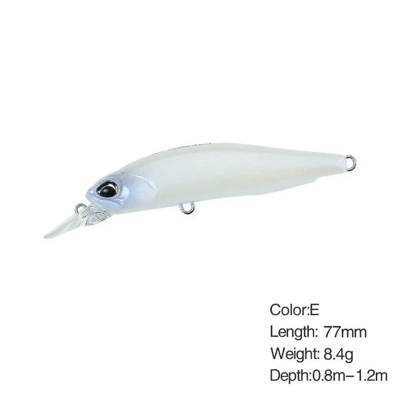 Minnow Fishing Lure Wobbler Rozante 77SP Long Cast Hover Swaying Lure Jerkbait Artificial Bait Culter 77mm/63mm Alburnus Bait