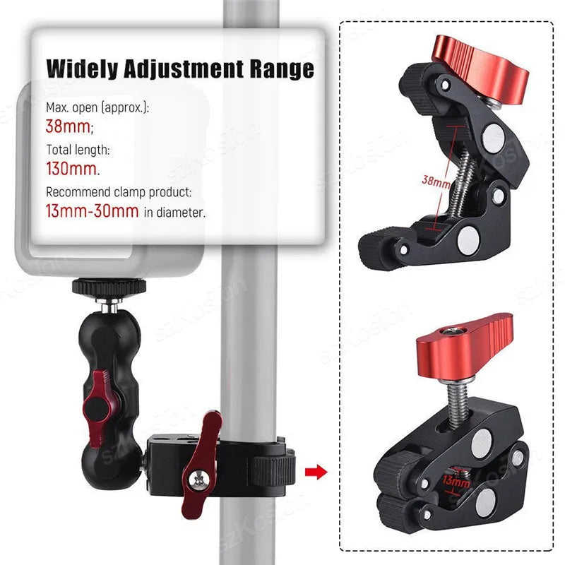 For Insta 360 X5 X4 X3 GO 3S Motorcycle Bicycle Clip Bracket for GoPro 13 12 11 DJI Action 6 Bike Selfie Stick Camera Accessory