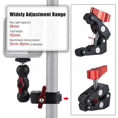 For Insta 360 X5 X4 X3 GO 3S Motorcycle Bicycle Clip Bracket for GoPro 13 12 11 DJI Action 6 Bike Selfie Stick Camera Accessory