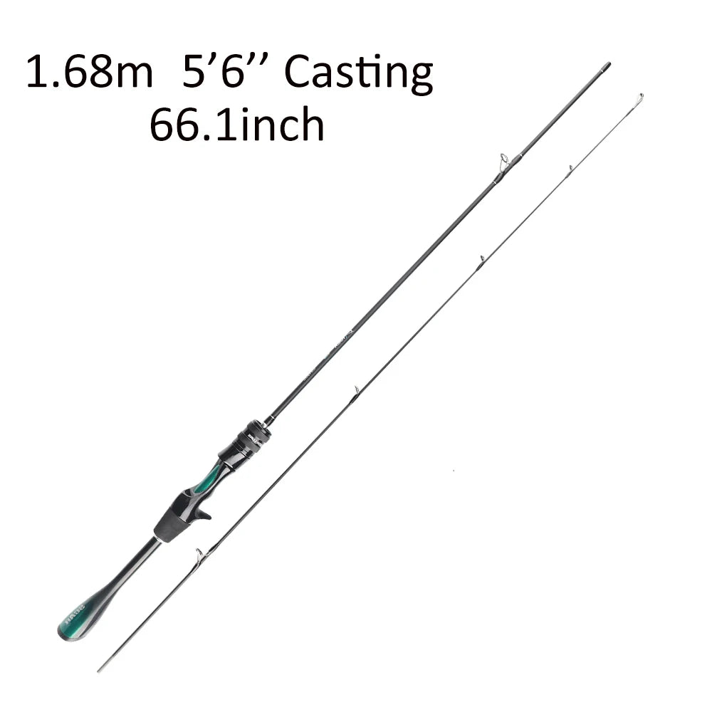 FISHINGFANS ORCA Ultralätt Fiskespö UL – Solid Tip, Avsmalnande Handtag, Spinning och Casting för Öring
