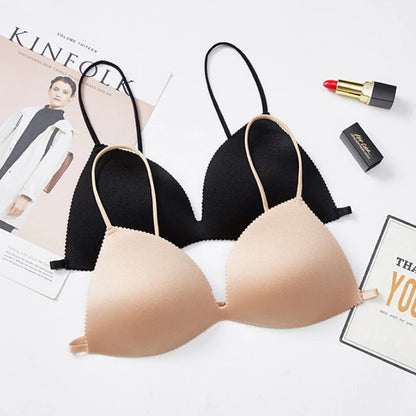 Women Seamless Bra Sexy No Wire Push Up Underwear Girls Students Breathable Thin 2 Colors Bras Female's Bra Breathable Gathered