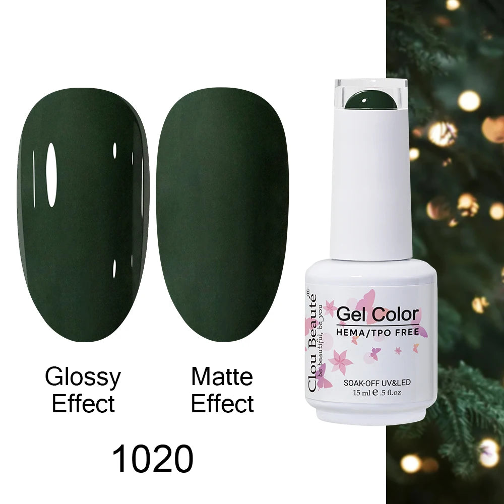 Clou Beaute Gel Nail Polish Neon Brown Royal Blue Red Green Pastal Nude Nail Art Varnishes Gel Lacquer Top Coat UV Gel Nail