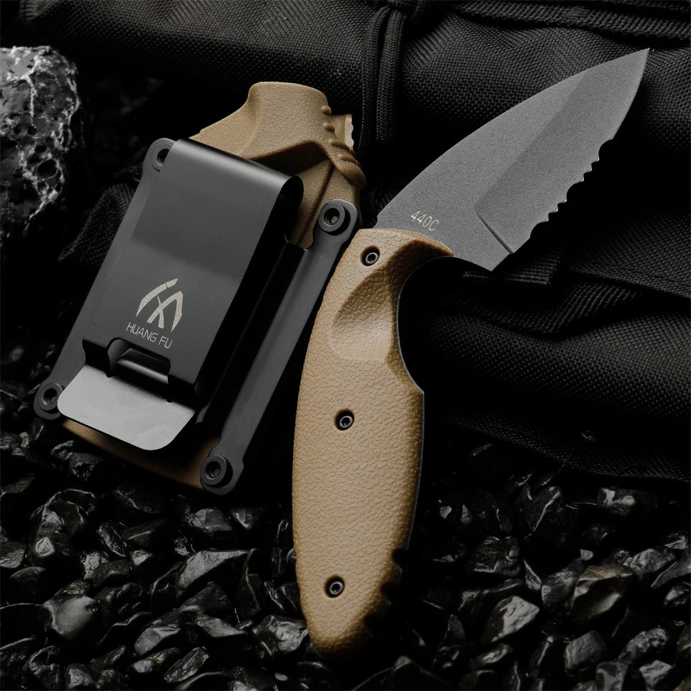 Simple and portable straight knife with sheath storage, anti slip and comfortable handle, outdoor outing, fishing, gardening, mu
