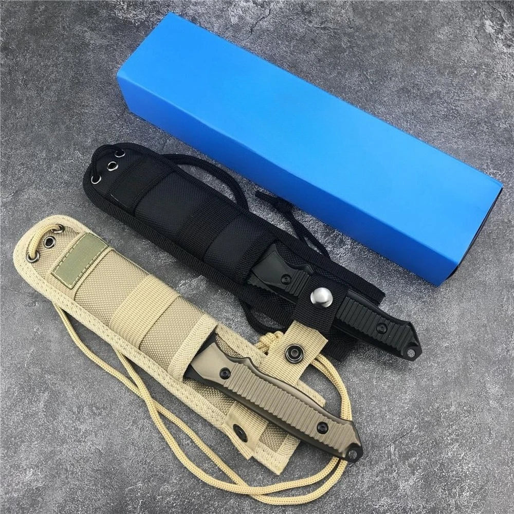 140BK EDC Fixed Blade Knife with Sheath Outdoor Adventure Gear High Hardness Daily Carry Knives Fishing Hiking Tool
