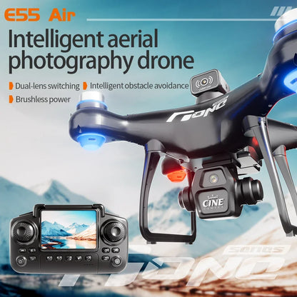 ZFR E55 Drone Mini Dual Camera 8K Aerial HD Profesional Helicopter GPS Positioning Avoidance Bushless Motor Drone UAV