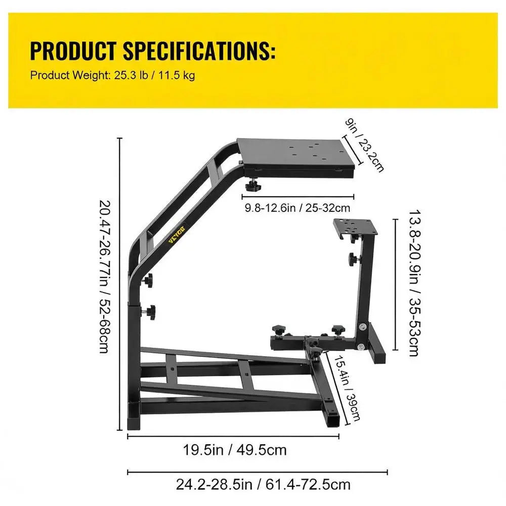 Racing Simulator Steering Wheel Stand For Logitech G29, G27, G25 Racing Wheel Pro Stand Wheel And Pedals, Wheel Stand Not Included