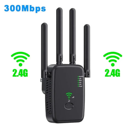 1200Mbps Wireless WiFi Repeater 5Ghz  Router WiFi Extender Amplifier 2.4G/5GHz Wi-Fi Signal Booster Long Range Network Receiver