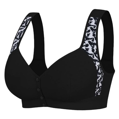 Plus Size Front Closure Wireless Comfort Bra - Seamless Full Coverage Easy on off Supportive E Cup Women's Bra 1XL-7XL