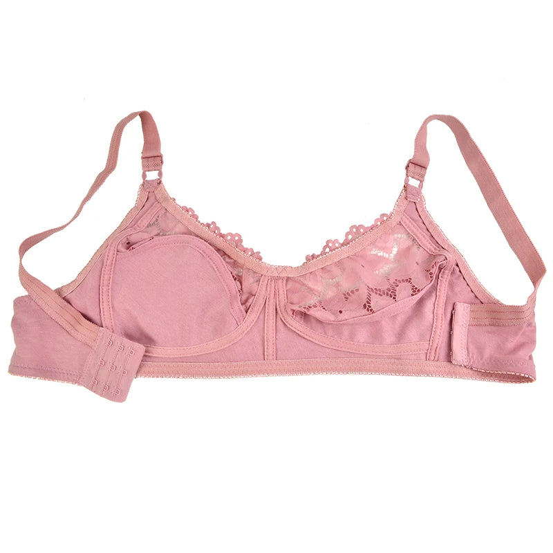 Sexy Lace Bra For Women Wire Free Bras Cotton Comfortable Underwear Soft Lingerie Push Up Big Size  46DC
