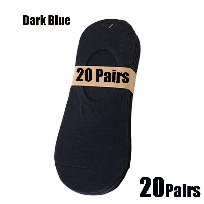 Osynliga Båtsockor Unisex 5/10/20-pack – Andningsbara No-Show Strumpor, Flera Färger