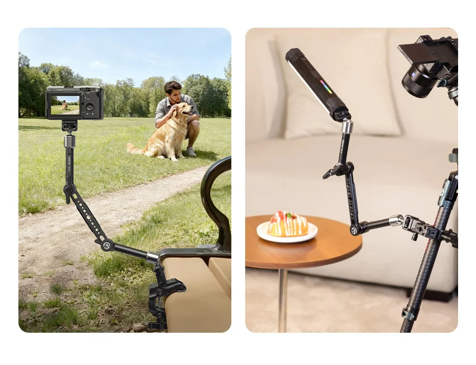 Ulanzi TA10 43cm Magic Articulating Arm with 1/4" 3/8" Screw Hole Mount NATO 3 Section for DSLR Monitor Light Camera Accessories