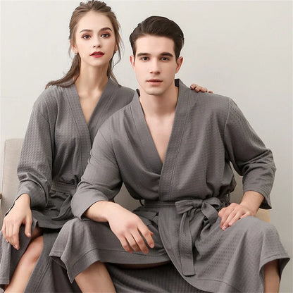 Unisex Kimono Badrock Lång – Lätt Mjuk Sommar & Höst Loungewear, 17 Färger M–3XL