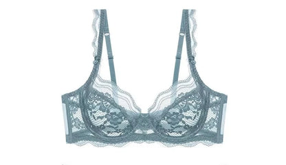 Fashion Ladies Ultra Thin Lace Lingerie Set Victorian Style Soft Underwire Push Up Gather Lift Unpadded Breathable Wear