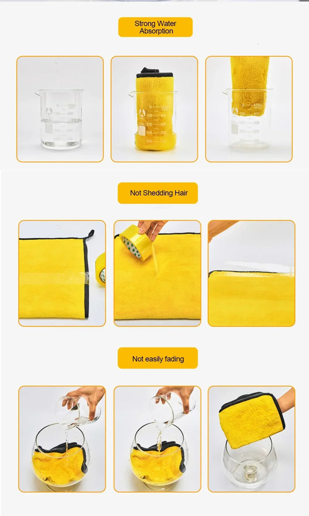 3/5/10Pcs Car Wash Microfiber Towel 30*30CM / 30*60cm Car Cleaning Drying Cloth  Care Cloth Car Wash Towel  Kitchen Towel