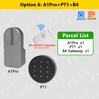 CDOK A1Pro Tuya Bluetooth Smart Lock Is Installed on the Traditional Door Lock Manual Knob to Achieve Smart Unlocking