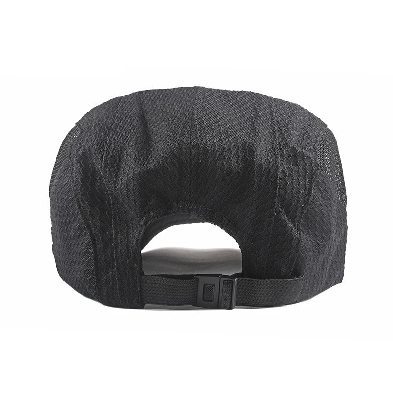 Summer Beret Hats for Man Forward Cap Women Hollow Mesh Breathable Flat Peaked Caps Fashionable Outdoor Cap Adjustable