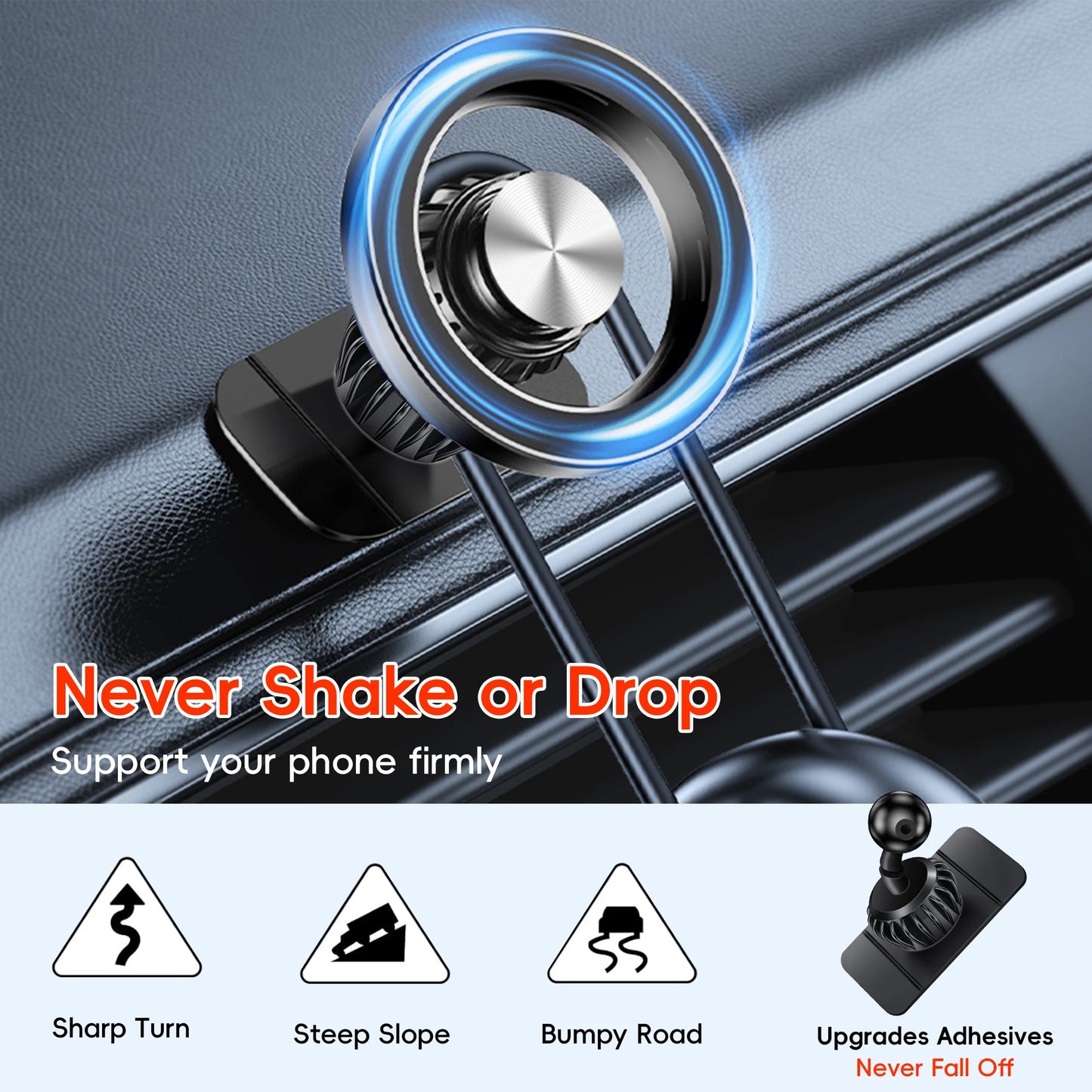 2 in 1MagSafe Case, Magnetic Phone Holder for Car[ Super Magnets] car Vent Phone Mount, Mag Safe Phone Holder Car Accessories