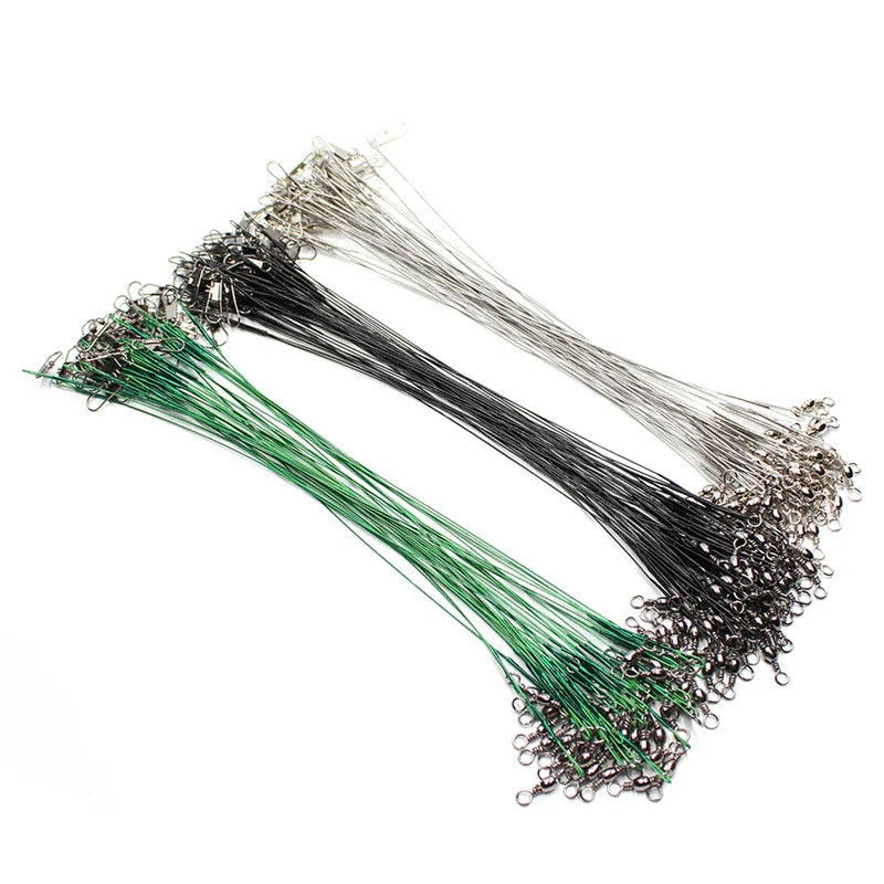 Stålförtommar med Svivel – 20-pack, 15/20/30cm, Betsskyddad Wire