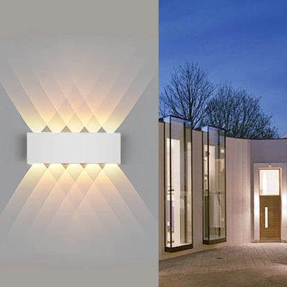 LED Vägglampa Upp & Ner Ljus – Vattentålig, Inne & Ute, AC 85–265V, 8 Stilar