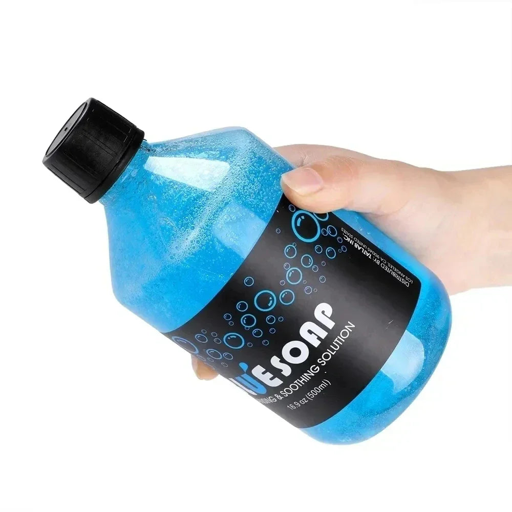 500/40ml Tattoo Blue Soap Concentrating Green Soap Mild Tattoo Cleaning Soothing Aftercare Solution Liquid Soap for Tattoo Salon