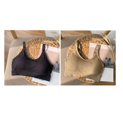 Women's Bra Tube Top Crop Top Female Seamless Back Outdoor Sports Underwear Bra For Women Cotton Female Bra Tops Brassiere