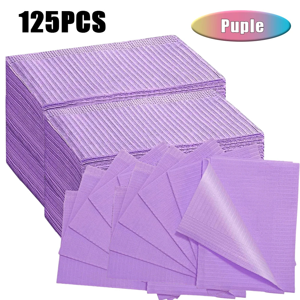 5-125pcs Disposable Waterproof Tattoo Bibs 10 Colors Tattoo Clean Wipes Pad Table Covers Patient Dental Napkins Accessories