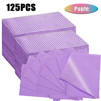5-125pcs Disposable Waterproof Tattoo Bibs 10 Colors Tattoo Clean Wipes Pad Table Covers Patient Dental Napkins Accessories