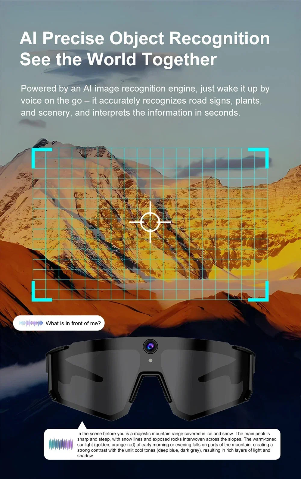 Xiaomi AI Smart Glasses1080P Camera 8MP Anti-shake Cycling Video&Photo Sport Sunglasses ChatGPT DualMic 32GB Windproof Goggles