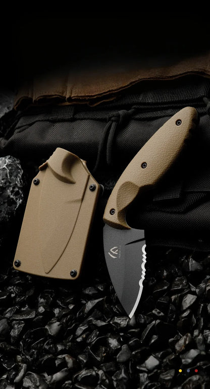 Simple and portable straight knife with sheath storage, anti slip and comfortable handle, outdoor outing, fishing, gardening, mu