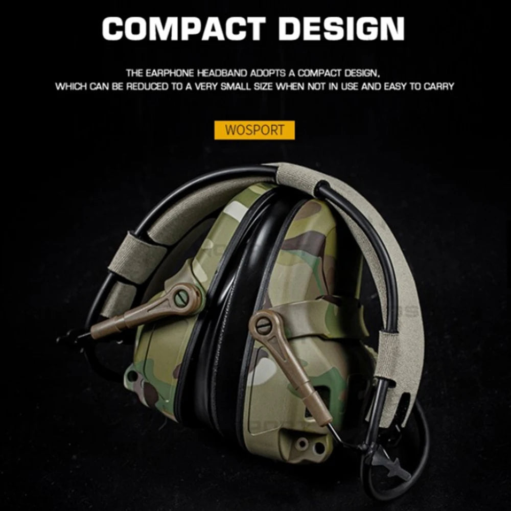 HD-17 GEN 6 Tactical Headset Sound Pickup&Noise Reduction Sports Shooting Earmuff Sports Shooting Impact Anti-Noise Headset
