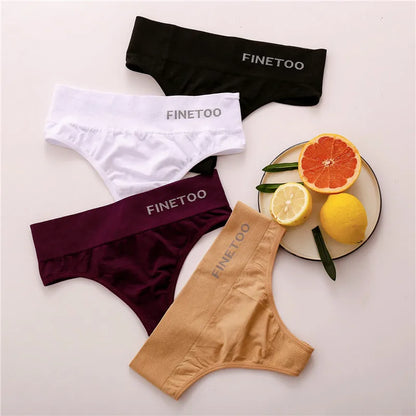 FINETOO 2PCS/Set M-2XL Bodyshaper G-String Panties Women Slim Underwear Female Lingerie Sexy Lady Thongs High Waist Underpants