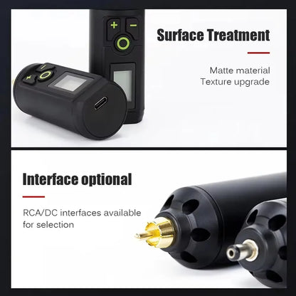 Tattoo Pen Machine Kit Tattoo Machine Pen Set with Wireless Power Supply Cartridge Needle Tattoo Accessories for Tattoo Beginner