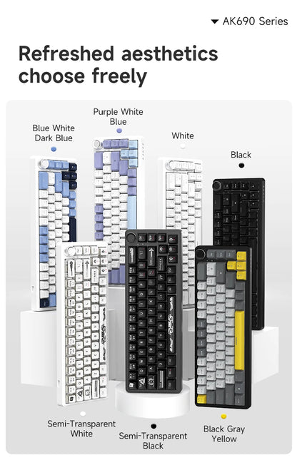 AJAZZ AK690 mekaniskt USB-tangentbord med 68 tangenter – engelsk layout