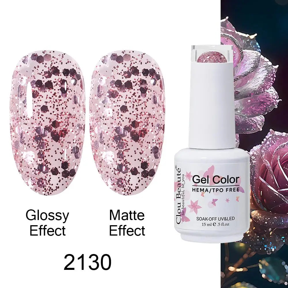 Clou Beaute Gel Nail Polish Neon Brown Royal Blue Red Green Pastal Nude Nail Art Varnishes Gel Lacquer Top Coat UV Gel Nail
