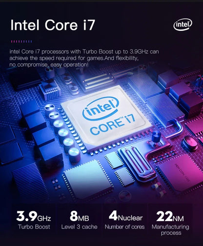 HIGH QUALITY TRENDS! Gaming PC Desktop - Core I7 CPU 3.8GHz, HD4600 8GB, 16GB 3600MHz Memory, 256G SSD for PC Gamer Game