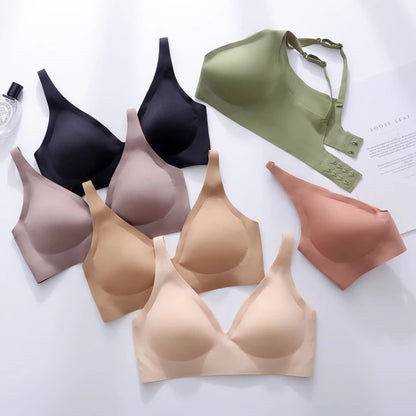 S-4XL Large Size Seamless High Quality Wireless Women's Underwear Small Breast Gathering Beautiful Back Sports Comfortable Bra
