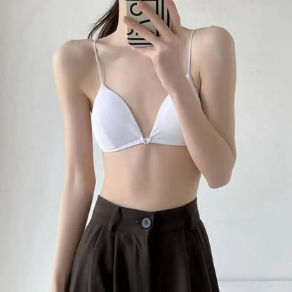 Dam Triangel-BH Franskinspirerad – Push-up Trådlös Tunna Band Enfargad, 5 Färger S–XL
