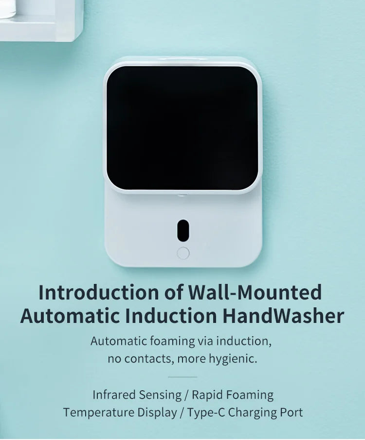 New Liquid Soap Dispensers Rechargeable Wall-mounted Three-Speed Adjustment Automatic Foam Dispenser Hand Sanitizer Machine