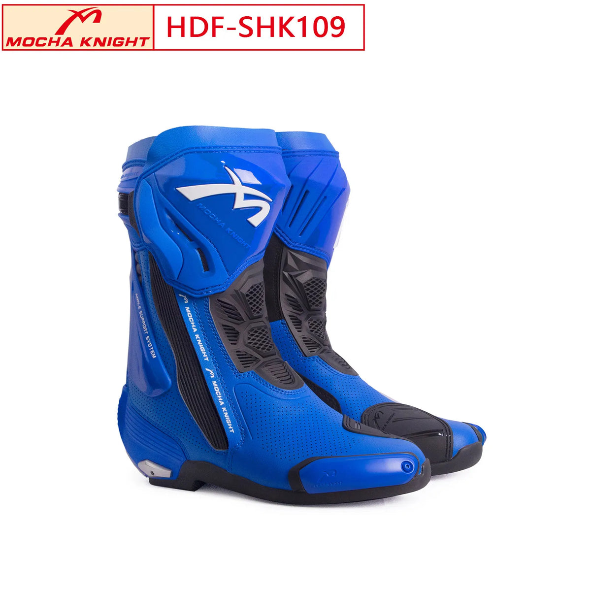 Crossstövlar MOCHA KNIGHT SH109 – perforerade sommarstövlar i läder, unisex 35–46