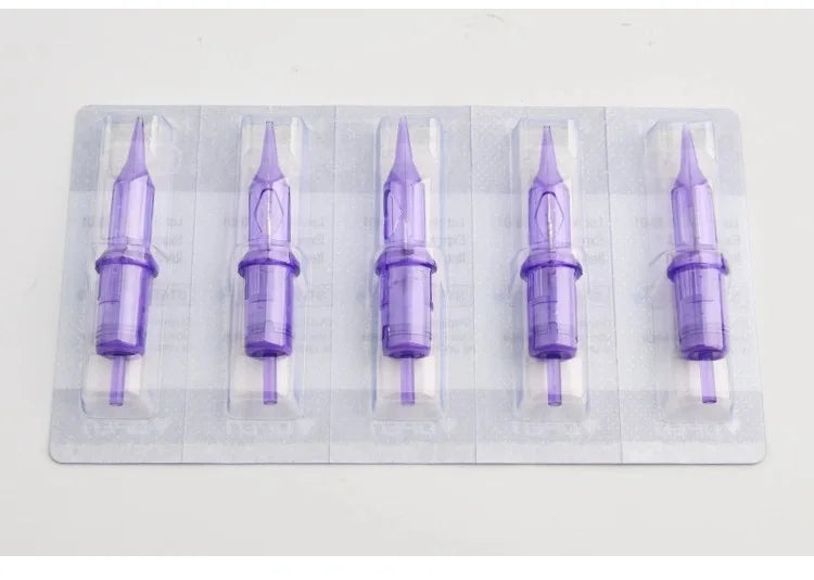 10Pcs Tattoo Cartridge Needles Curved Magnum Disposable Sterilized Safety Needle for Permanent Makeup Tattoo Machine
