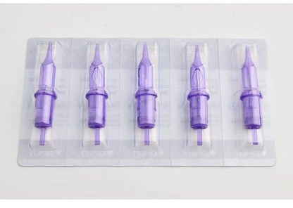 10Pcs Tattoo Cartridge Needles Curved Magnum Disposable Sterilized Safety Needle for Permanent Makeup Tattoo Machine