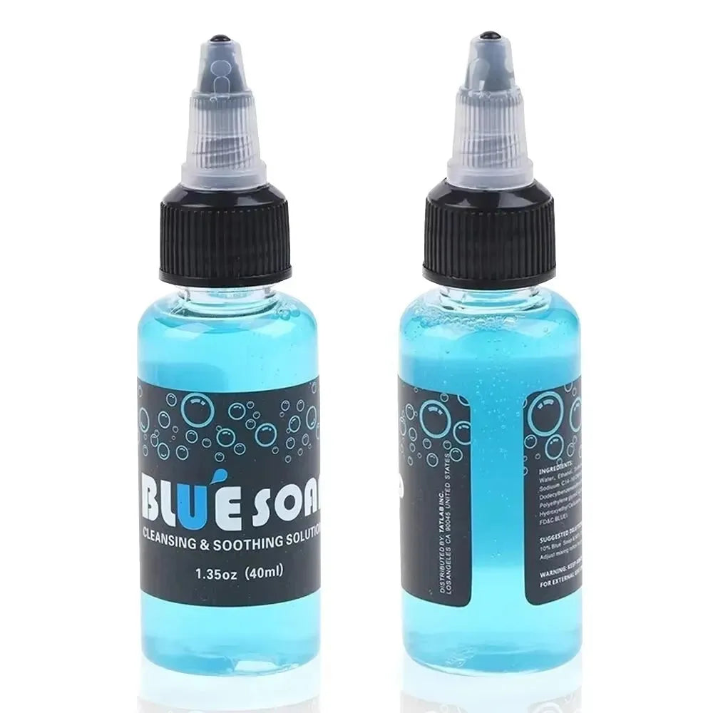 500/40ml Concentrating Tattoo Green Soap Blue Soap Mild Tattoo Cleaning Soothing Aftercare Solution Liquid Soap for Tattoo Salon