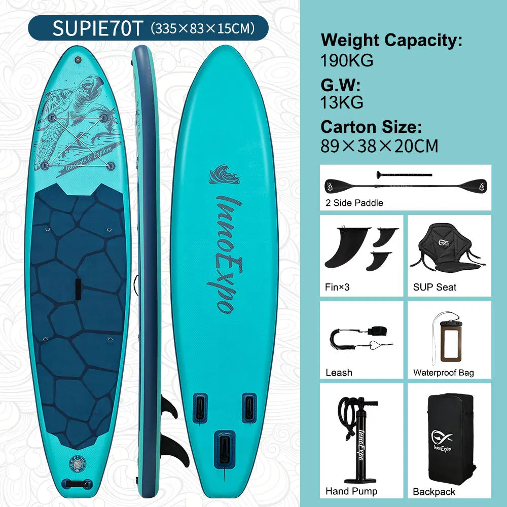 Uppblåsbart SUP-bräde InnoExpo med tillbehör – 320–350 cm